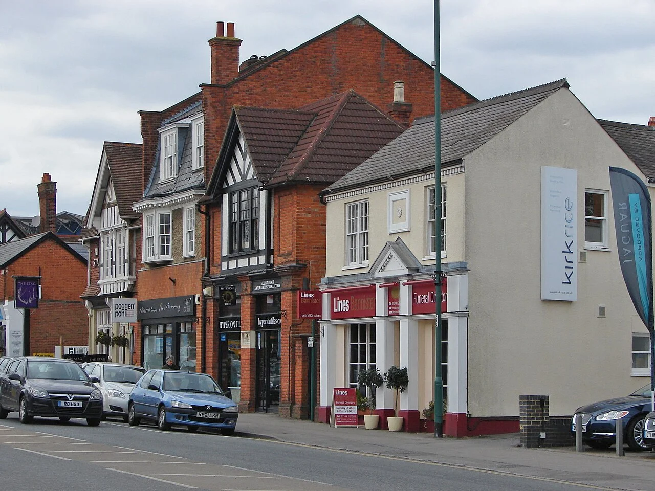 Shops and buildings along Ascot High Street
