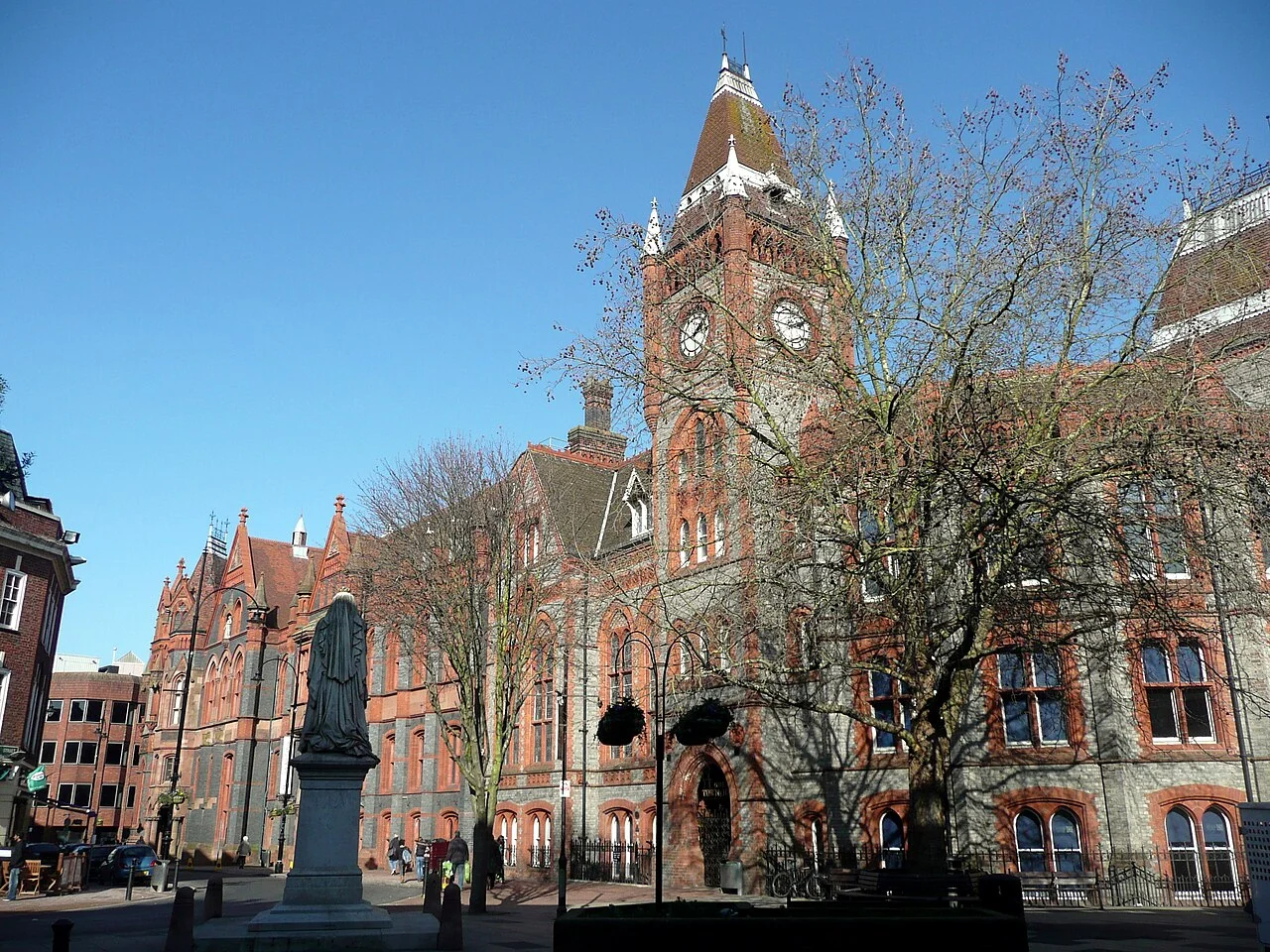 Red-brick historic buildings in Reading