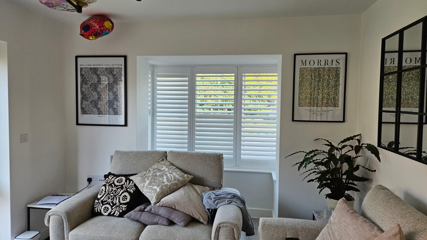 Hardwood Plantation Shutters in a bay window Hardwood Bay Window Plantation Shutters