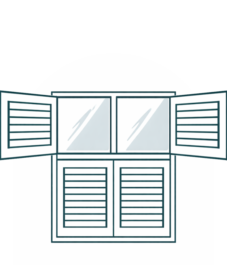 Tier on Tier Window Shutters